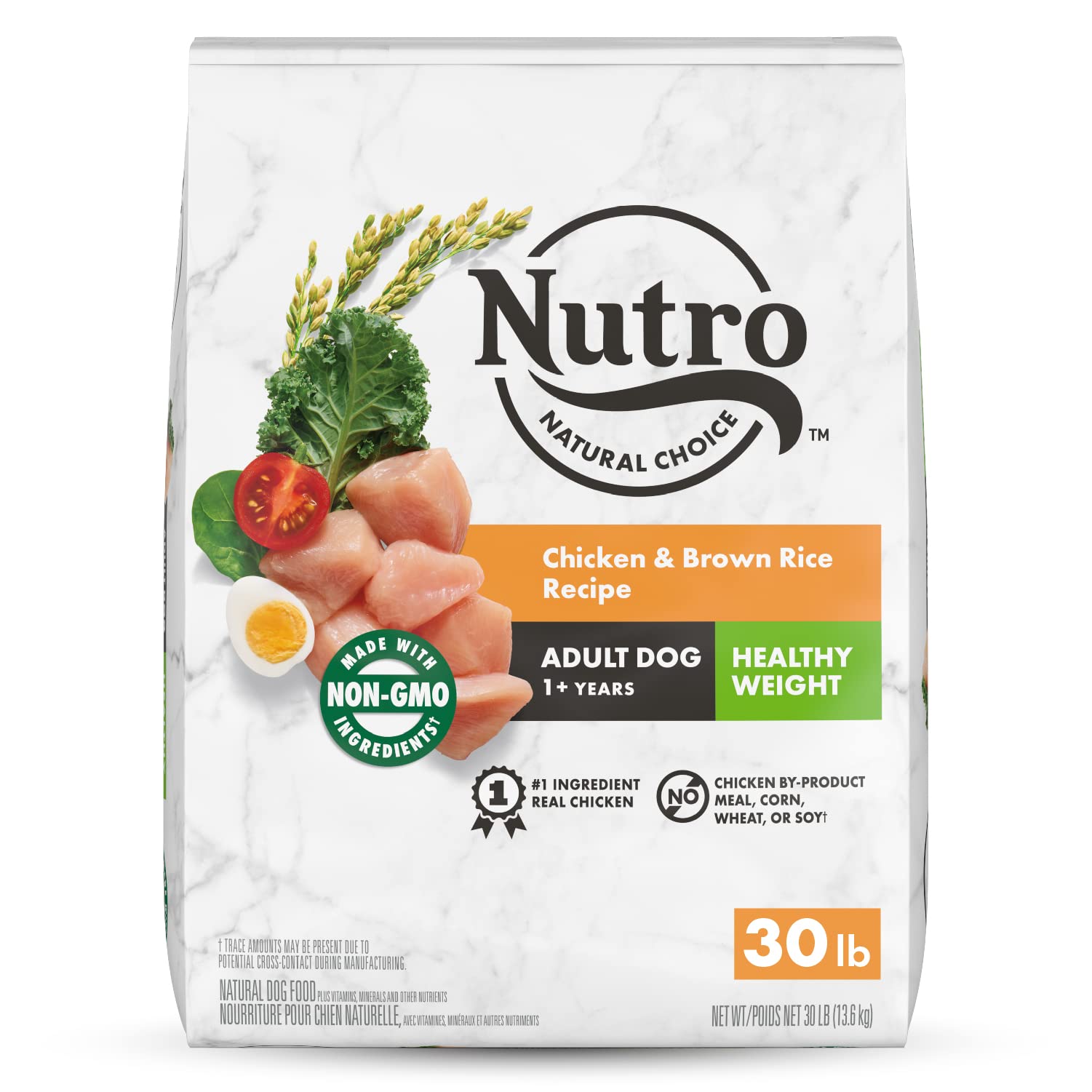 Nutro NATURAL CHOICE 成人健康体重干狗粮，所有品种尺寸，羊肉和鸡肉