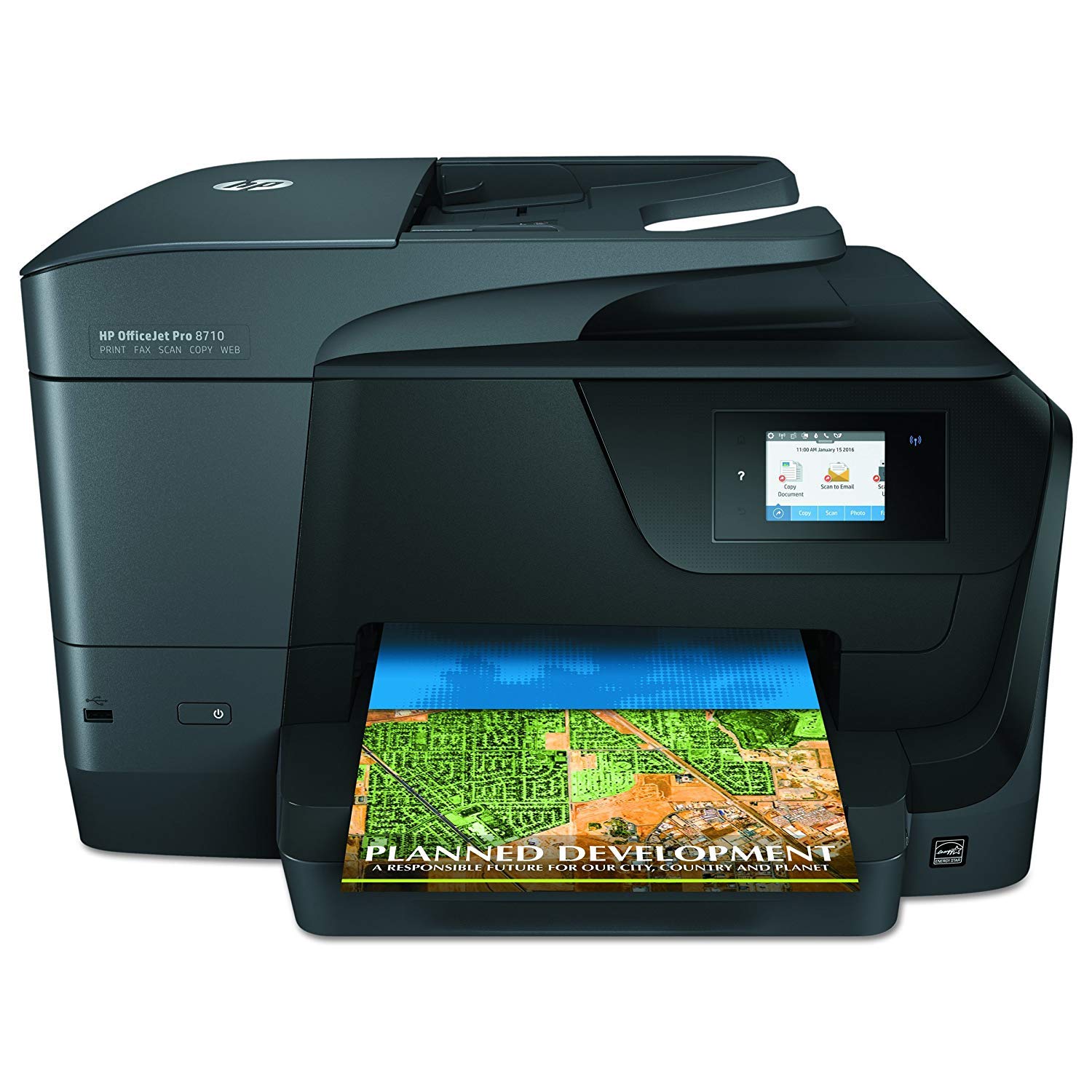 Hewlett Packard 具有移动打印功能的OfficeJet Pro 8710无线多合一照片打印机，支持即时墨水（M9L66A）