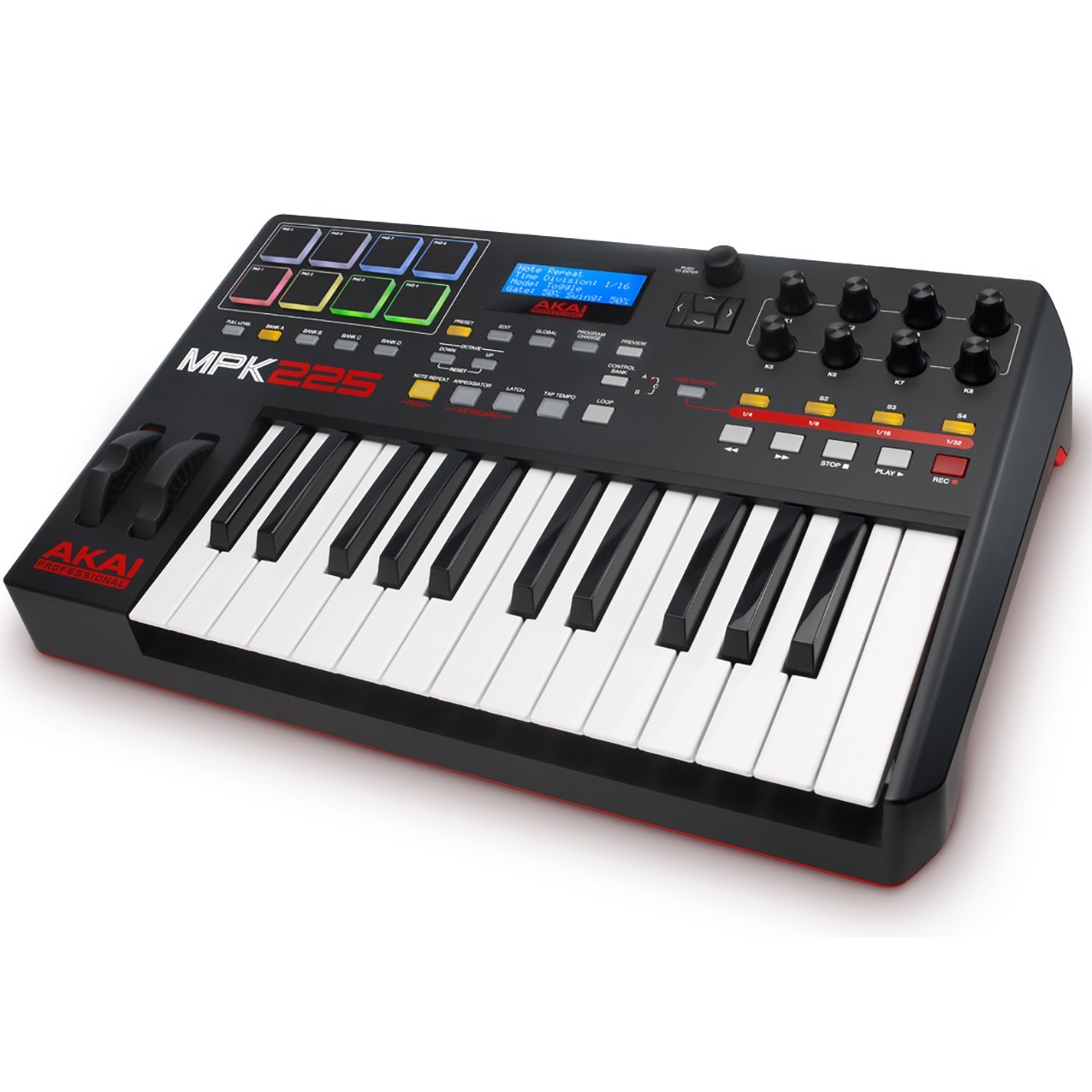 Akai Professional MPK225 - USB MIDI 键盘控制器，带 25 个半配重键...