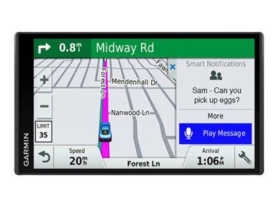 Garmin DriveSmart 61 NA LMT-S 具有终身地图/交通、实时停车、蓝牙、WiFi、智能通知、语音激活、驾驶员警报、TripAdvisor、Foursquare
