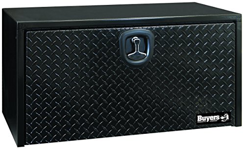 Buyers Products 带铝门的黑钢底板卡车箱（18X18X36 英寸）