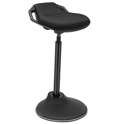 Songmics 站立式办公桌椅24.8-34.6英寸，可调节站立凳，坐式平衡椅，舒适透气座椅...