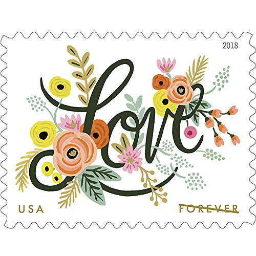 USPS 爱情繁盛一等永远邮票婚礼爱情情人节 20 张邮票