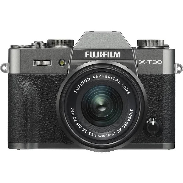 Fujifilm 带有XC 15-45mm f / 3.5-5.6 OIS PZ镜头的 X-T30无镜相机-木炭银