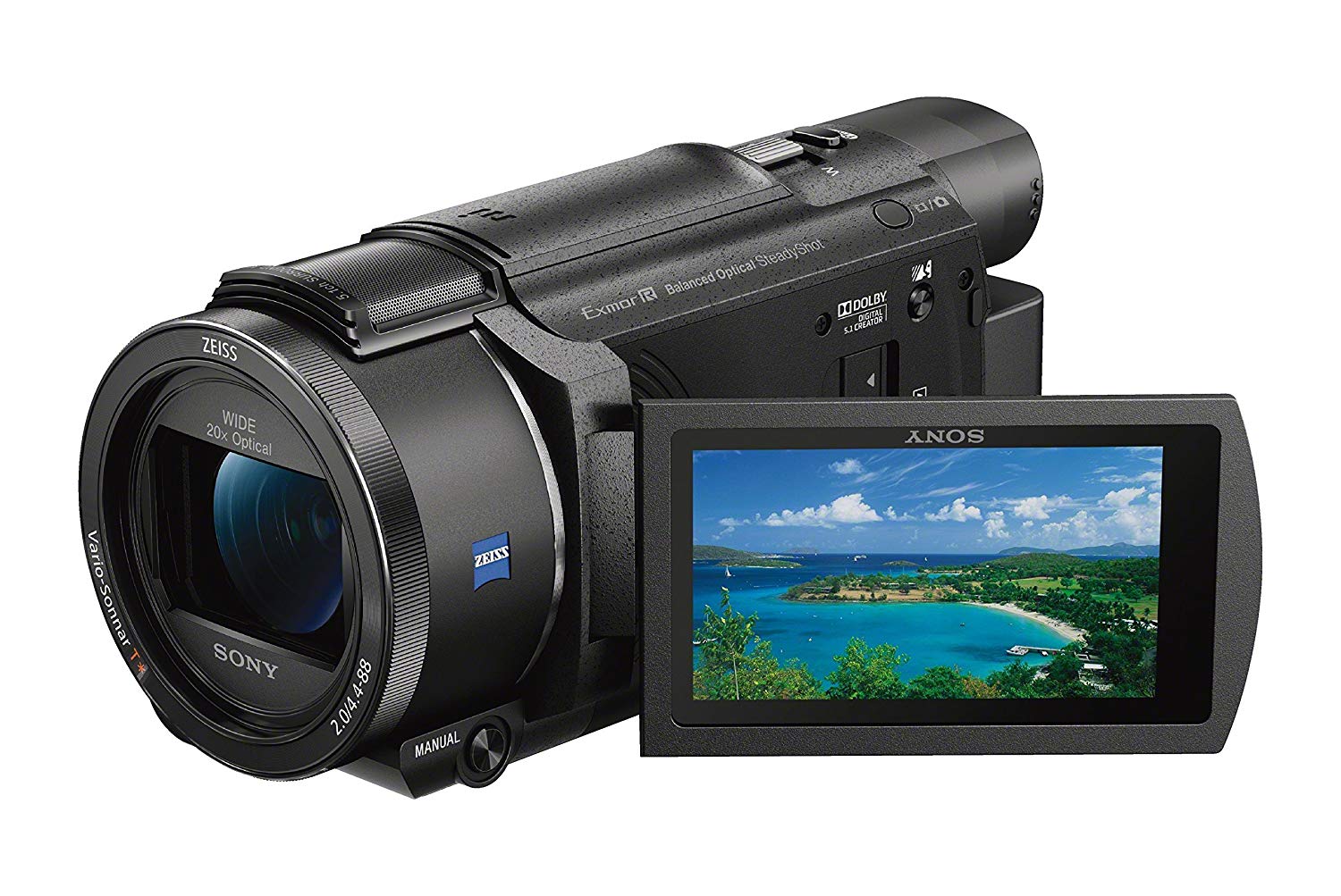 Sony 索尼 Handycam FDR-AX53 16.6 MP 超高清摄像机 - 4K - 黑色...