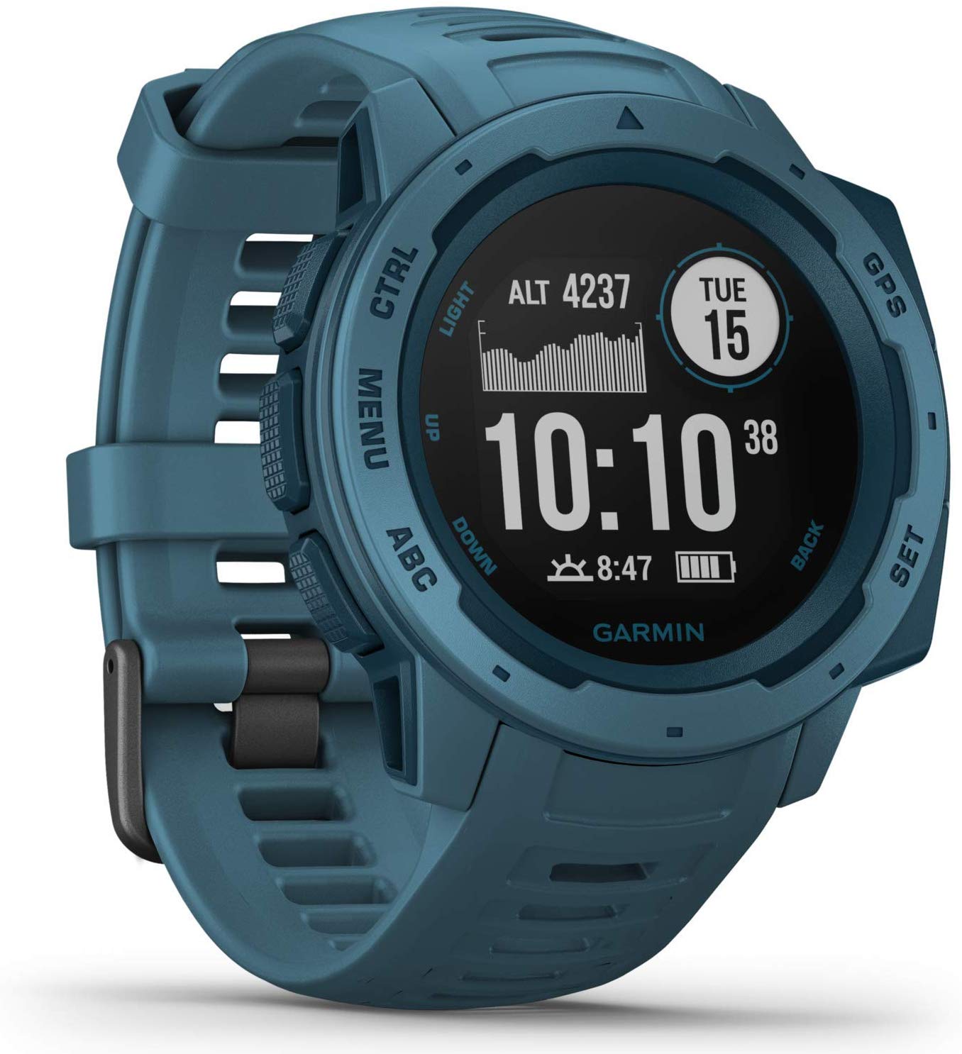 Garmin 本能-带心率监测器的智能手表-湖畔蓝