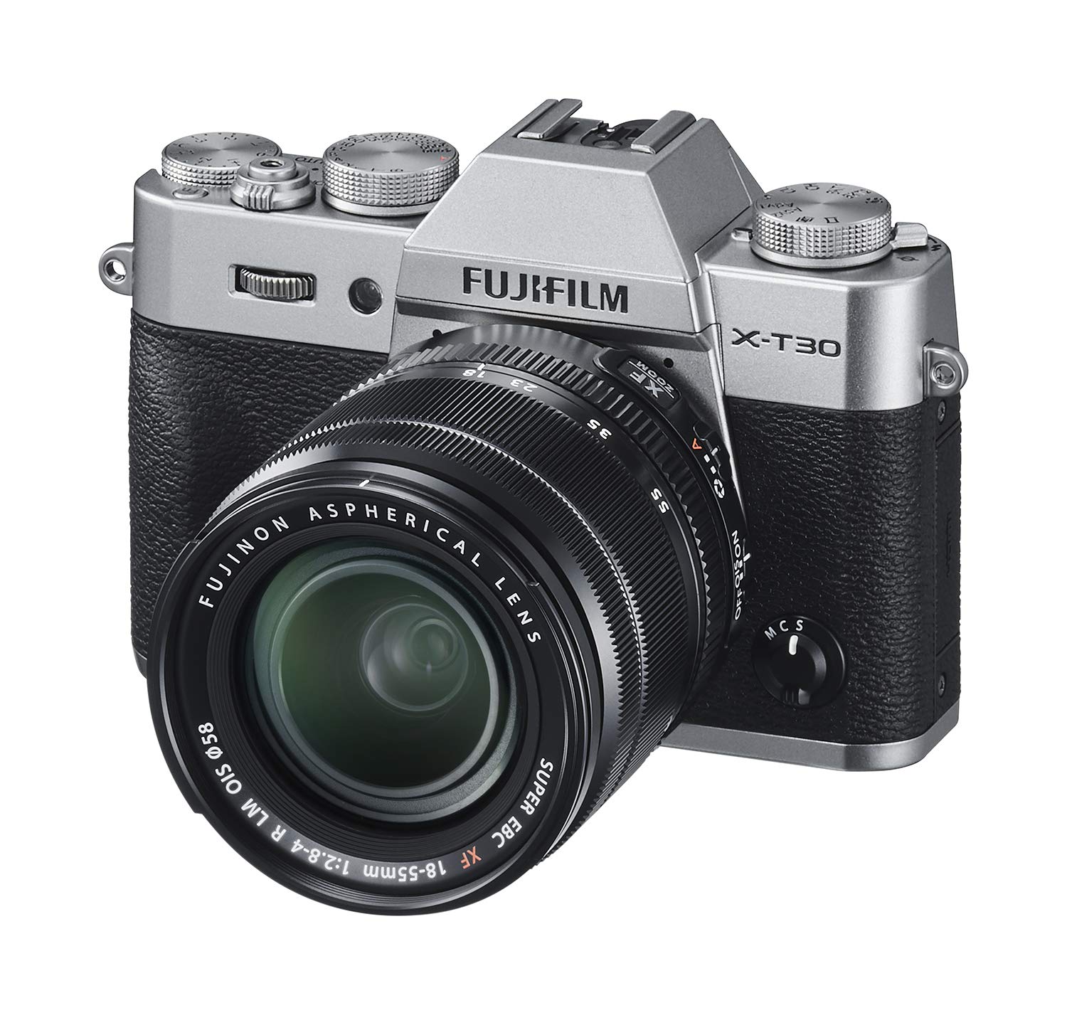 Fujifilm 带有XF 18-55mm f / 2.8-4 R LM OIS镜头的 X-T30无镜相机-木炭银