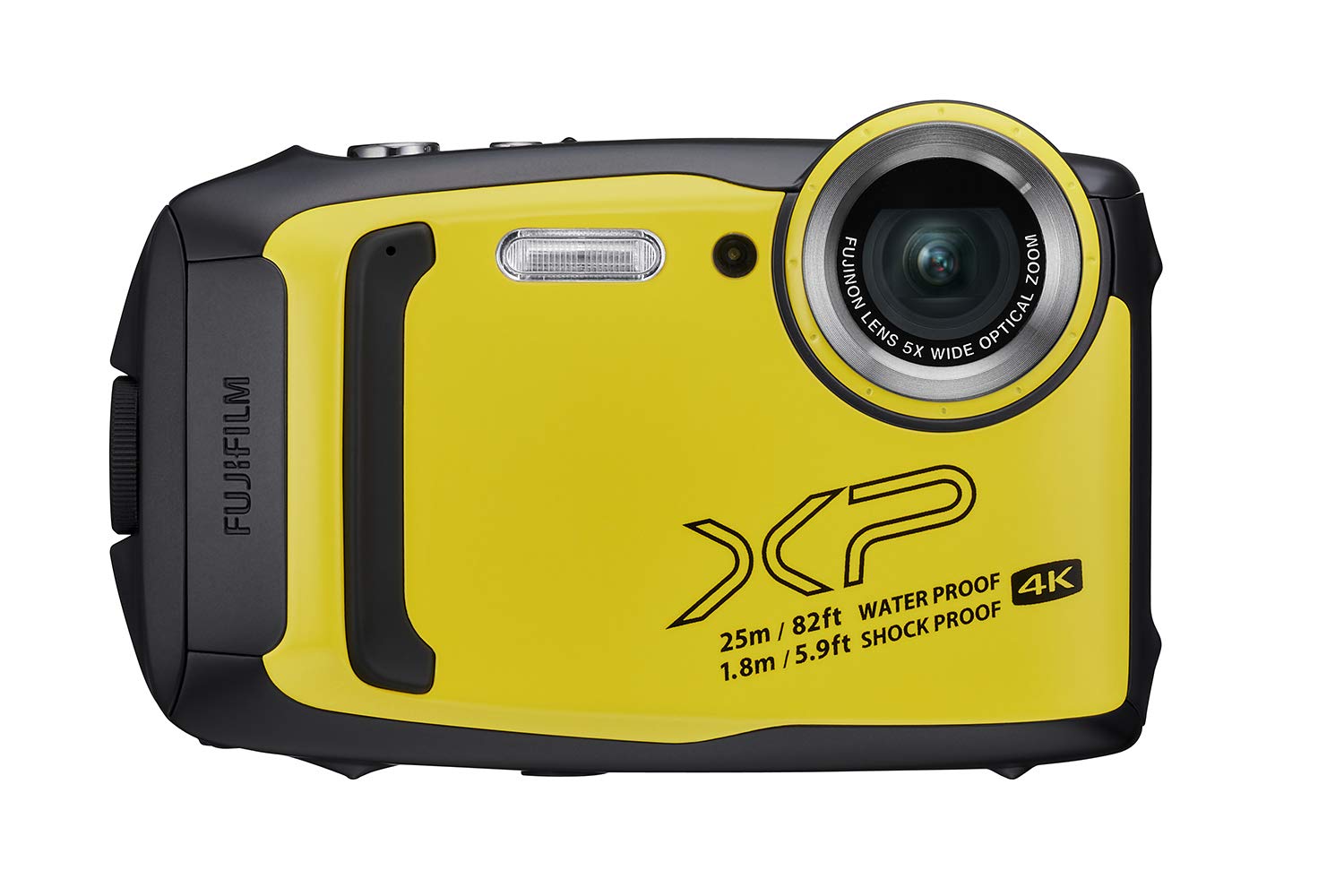 Fujifilm FinePix XP140数码相机，4K / 15P视频，蓝牙功能，防水至82'，黄色