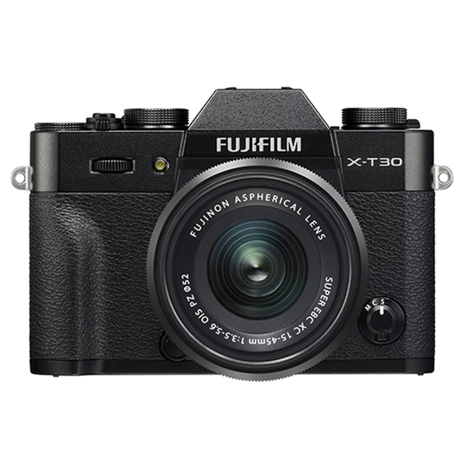 Fujifilm 富士X-T30无镜相机，带XC 15-45mm f / 3.5-5.6 OIS PZ镜头-黑...
