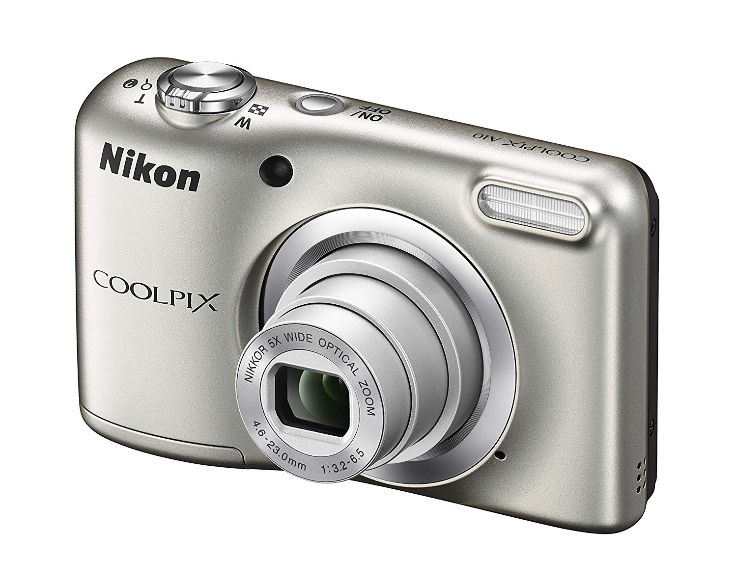 Nikon 尼康COOLPIX A10 16.1MP 5倍变焦尼克尔玻璃镜头数码相机-银色翻新